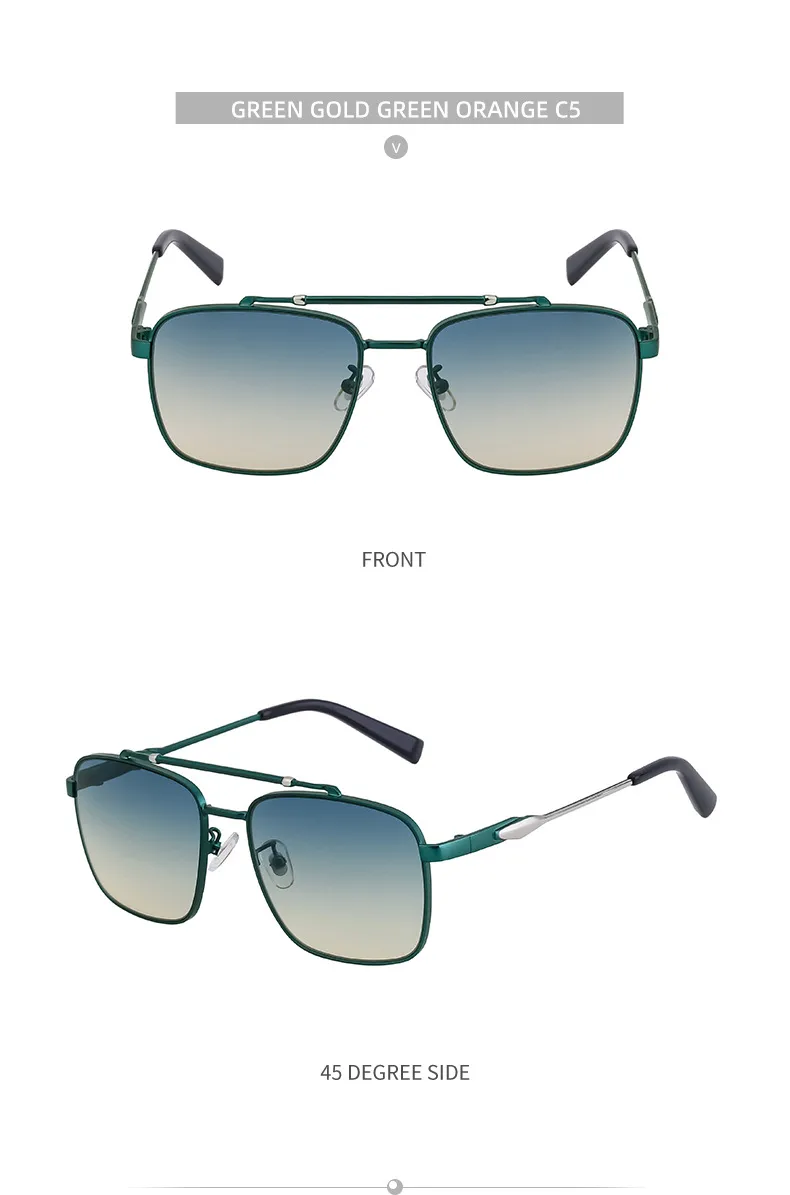 Square Vacation Classic Style Solid Color Pc Full Frame Men's Sunglasses display picture 5
