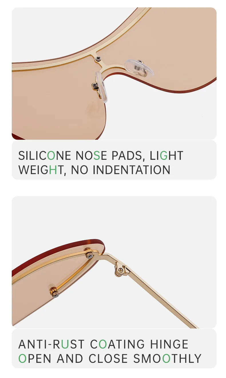 Square Vacation Solid Color Pc Frameless Men's Sunglasses display picture 3