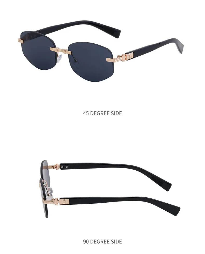 Square Roman Style Solid Color Pc Frameless Men's Sunglasses display picture 1