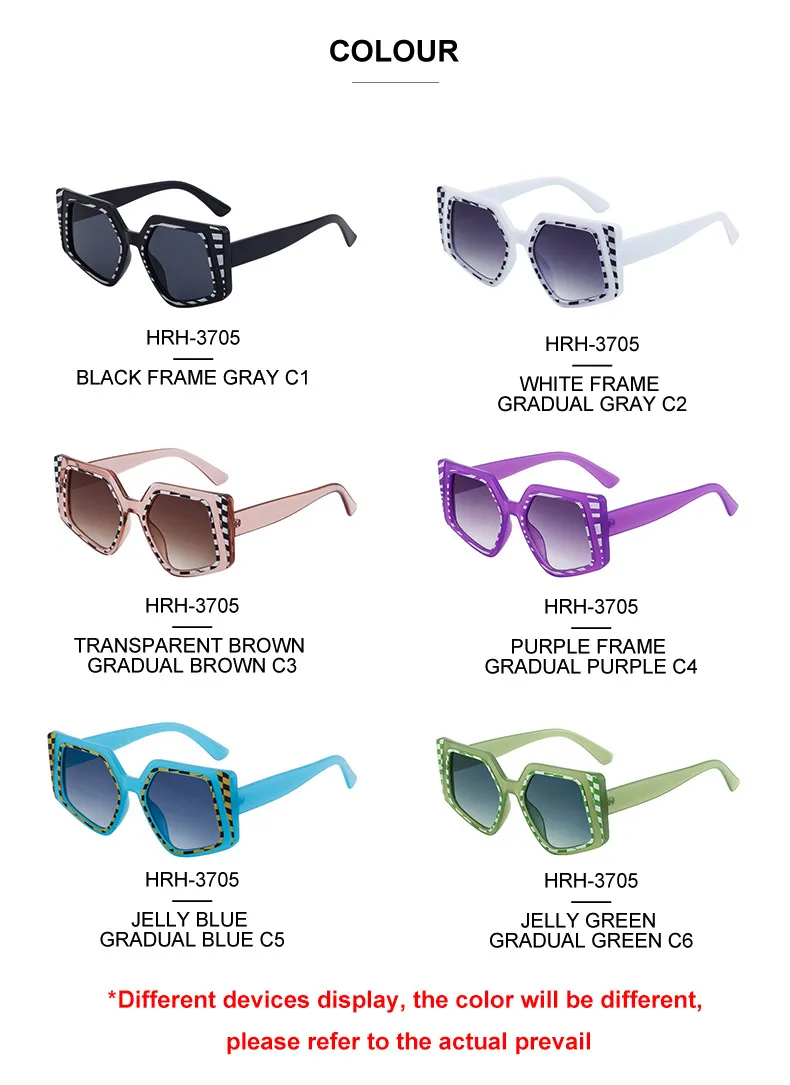 Square Vacation Solid Color Tinted Lenses Full Frame Women's Sunglasses display picture 6