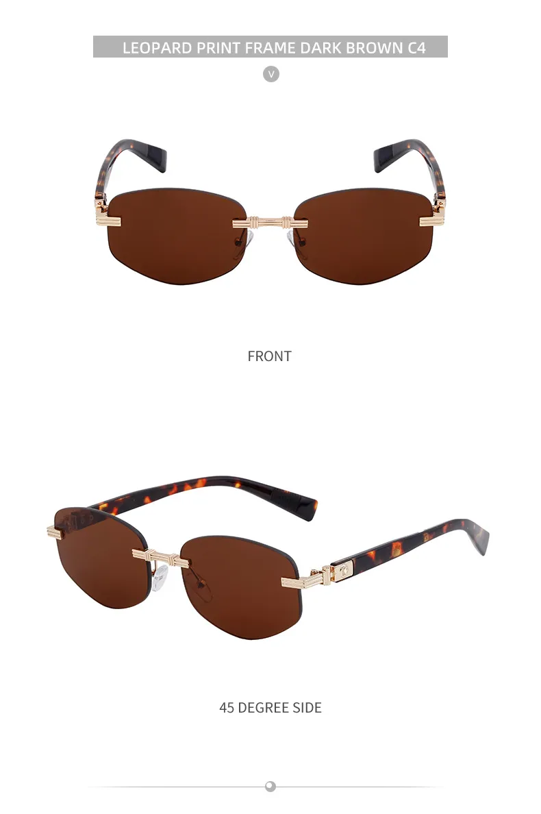 Square Roman Style Solid Color Pc Frameless Men's Sunglasses display picture 4