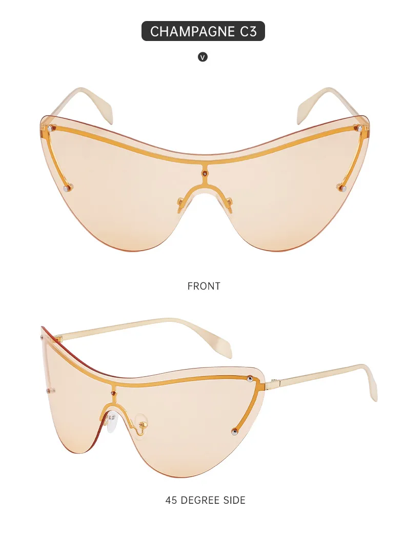 Carré Vacances Couleur Unie Pc Sans Cadre Hommes De Lunettes De Soleil display picture 8