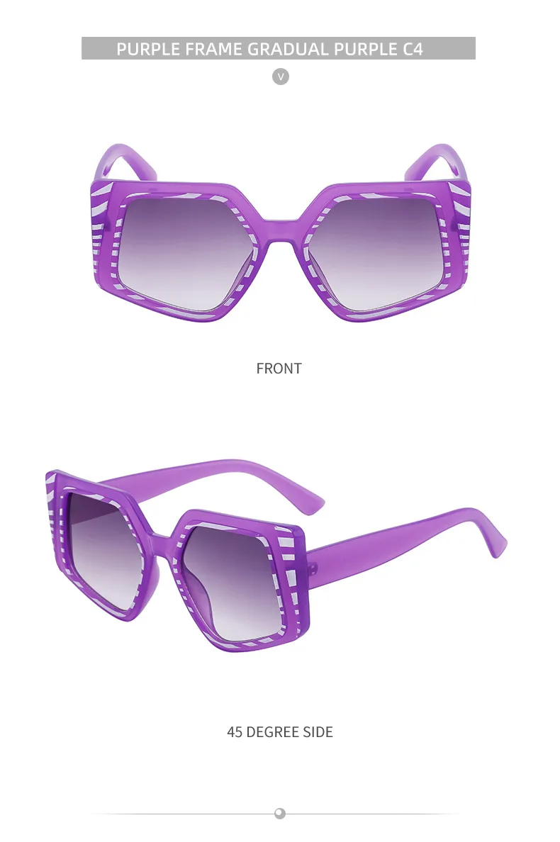 Square Vacation Solid Color Tinted Lenses Full Frame Women's Sunglasses display picture 11