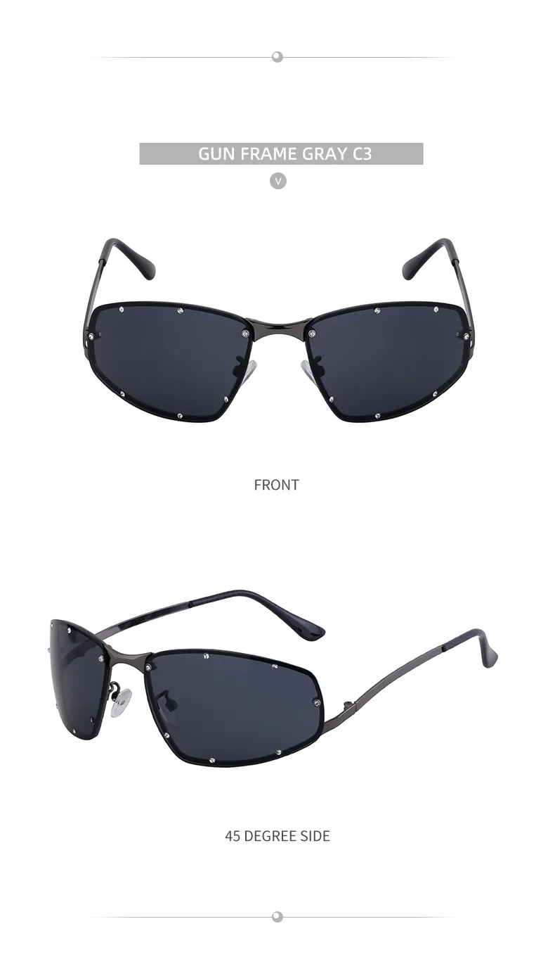 Carré Vacances Couleur Unie Verres Teintés Plein Cadre Hommes De Lunettes De Soleil display picture 15