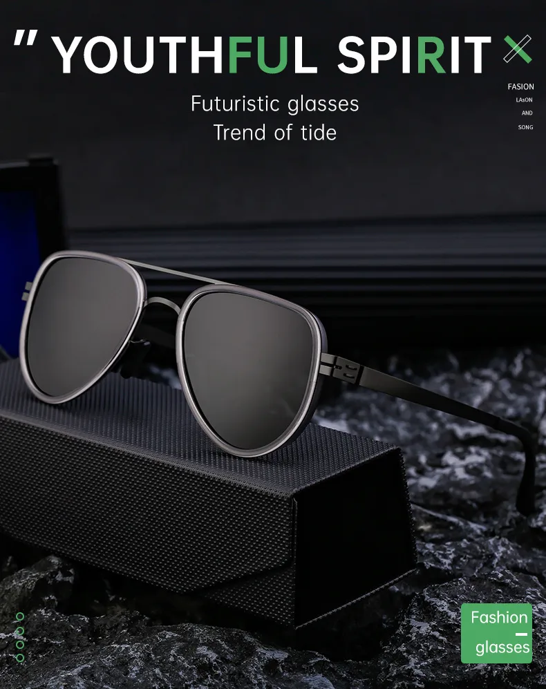 Lunettes De Crapaud Rétro Style Classique Géométrique Tac Plein Cadre Hommes De Lunettes De Soleil display picture 1