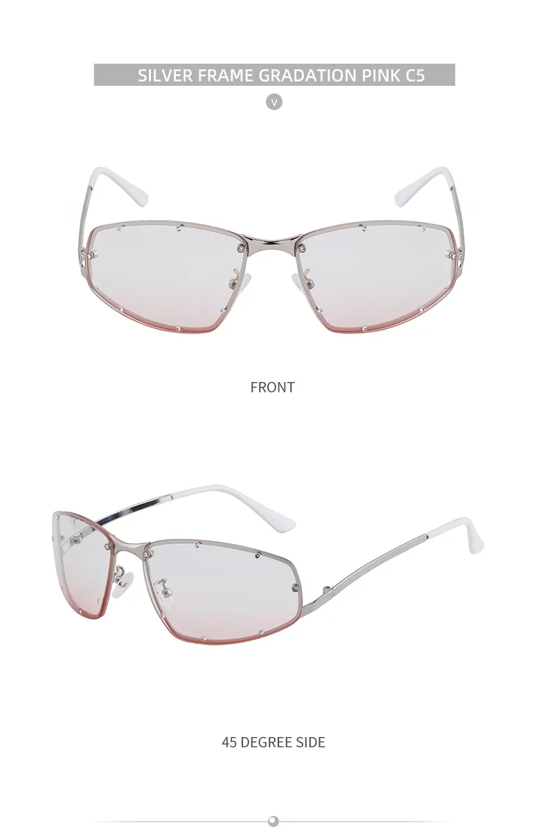 Carré Vacances Couleur Unie Verres Teintés Plein Cadre Hommes De Lunettes De Soleil display picture 17