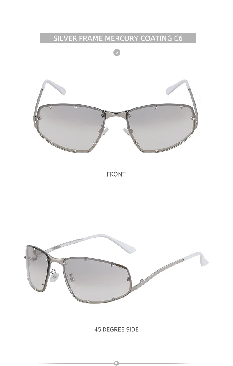 Carré Vacances Couleur Unie Verres Teintés Plein Cadre Hommes De Lunettes De Soleil display picture 18