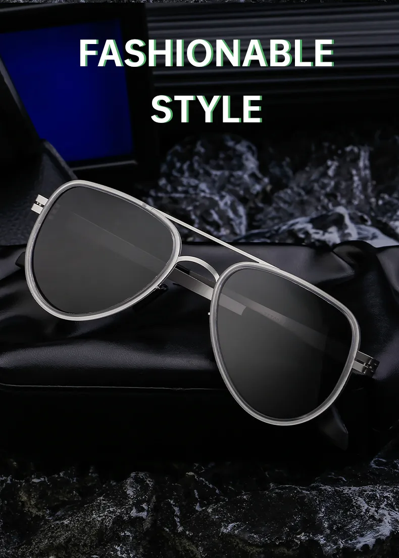 Gafas De Sapo Retro Estilo Clásico Geométrico Tac Fotograma Completo Gafas De Sol Hombre display picture 2