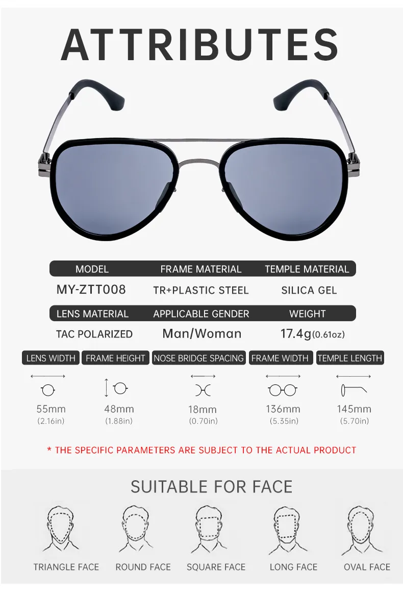 Lunettes De Crapaud Rétro Style Classique Géométrique Tac Plein Cadre Hommes De Lunettes De Soleil display picture 11