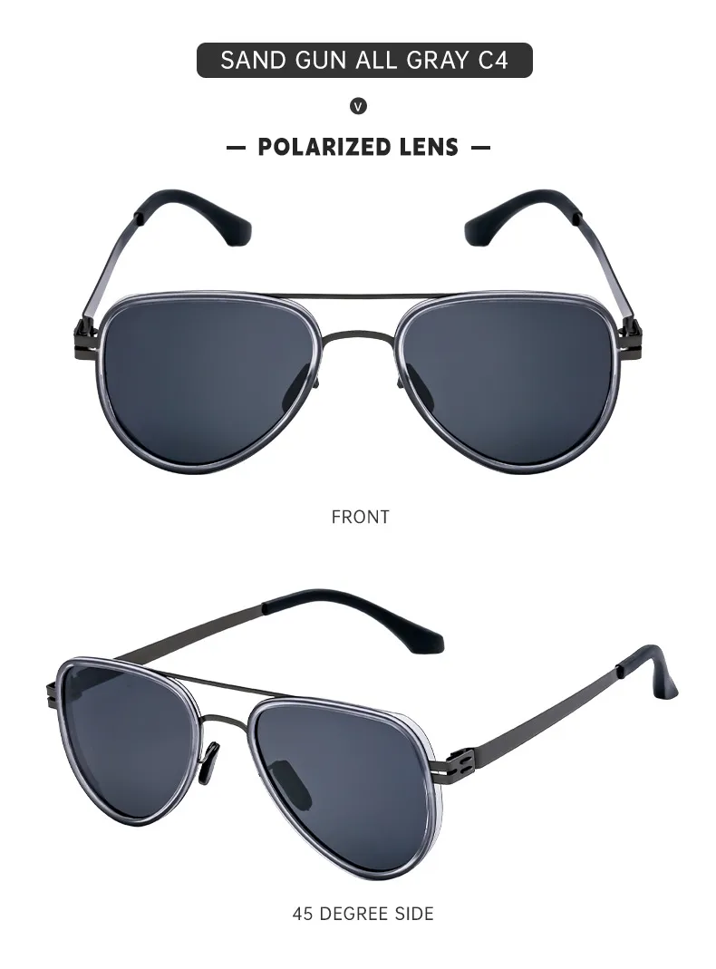 Lunettes De Crapaud Rétro Style Classique Géométrique Tac Plein Cadre Hommes De Lunettes De Soleil display picture 15