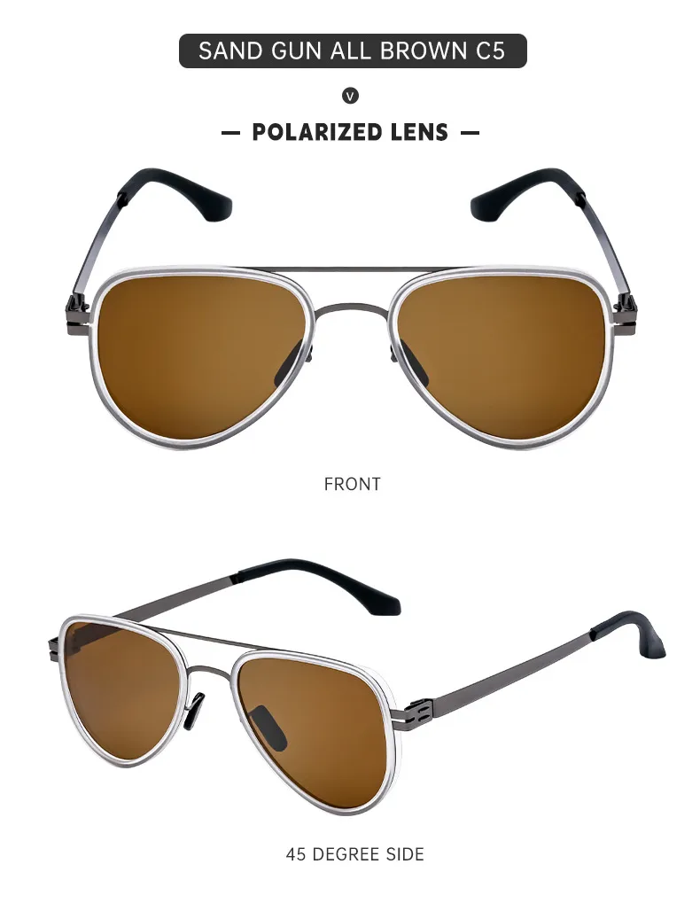 Gafas De Sapo Retro Estilo Clásico Geométrico Tac Fotograma Completo Gafas De Sol Hombre display picture 16