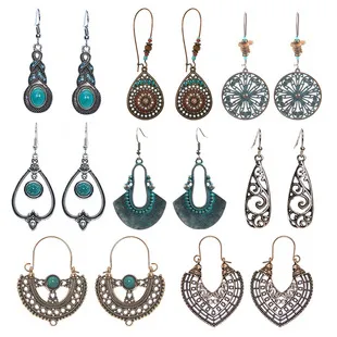 New Bohemian Wooden Bead Handmade Tassel Earrings Elegant Graceful Geometric Circle Ear Rings display picture 4