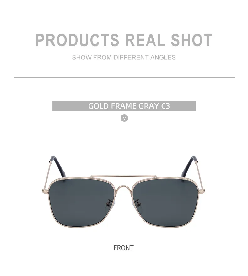 Square Elegant Business Basic Solid Color Pc Full Frame Men's Sunglasses display picture 15