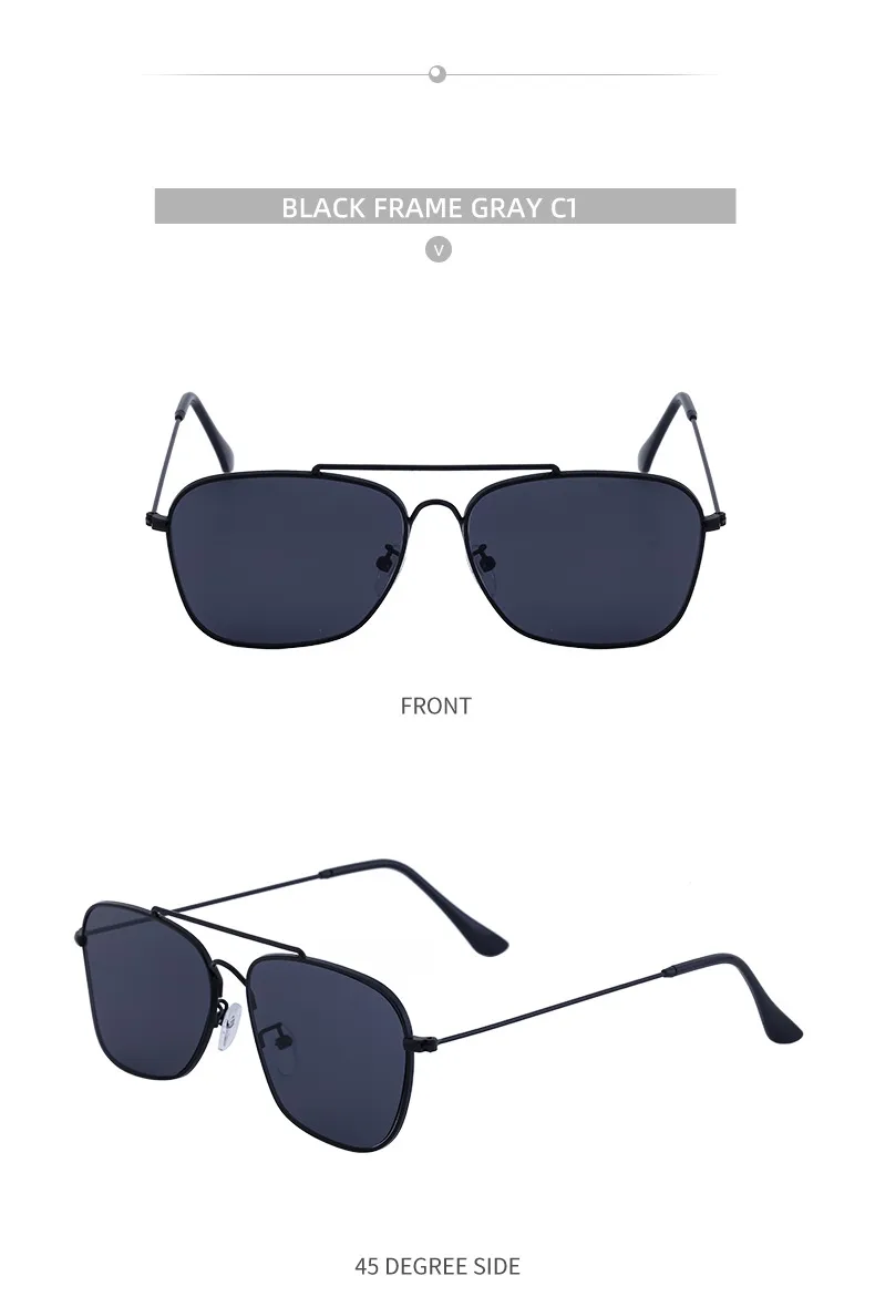 Square Elegant Business Basic Solid Color Pc Full Frame Men's Sunglasses display picture 17