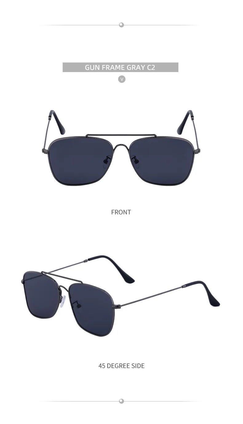 Square Elegant Business Basic Solid Color Pc Full Frame Men's Sunglasses display picture 18