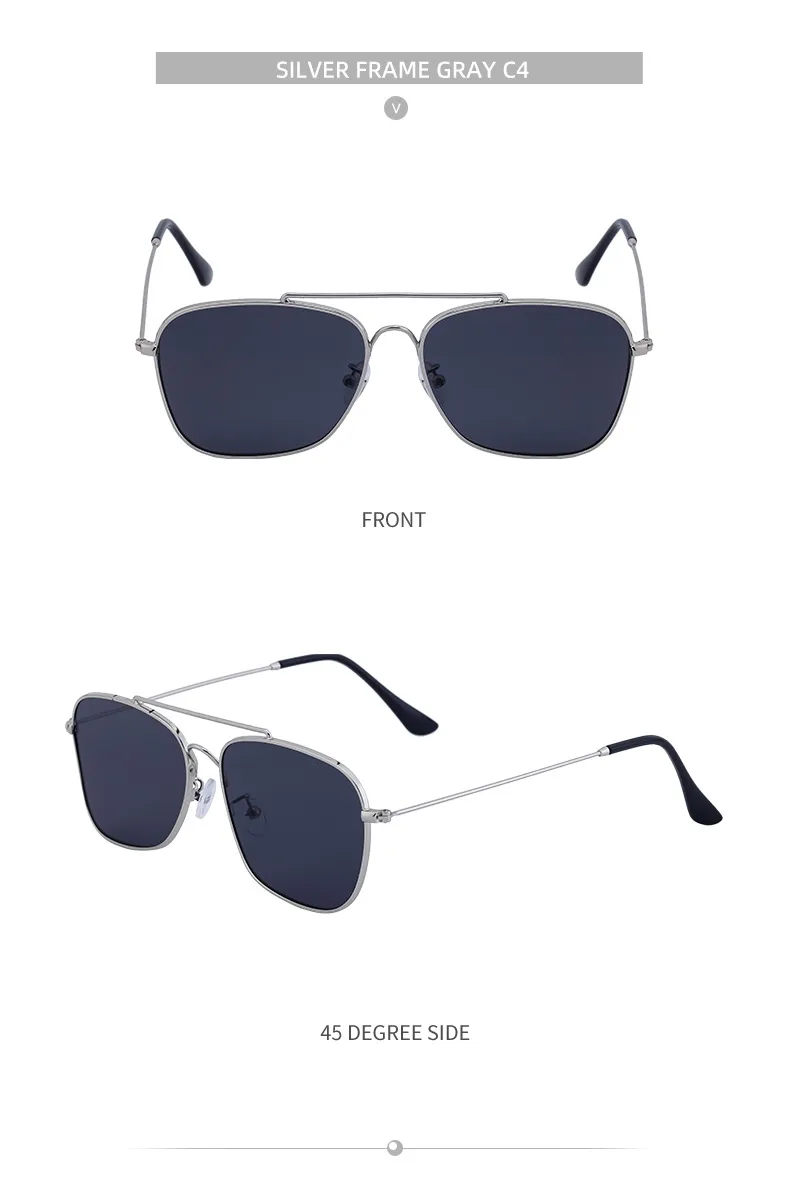 Square Elegant Business Basic Solid Color Pc Full Frame Men's Sunglasses display picture 19