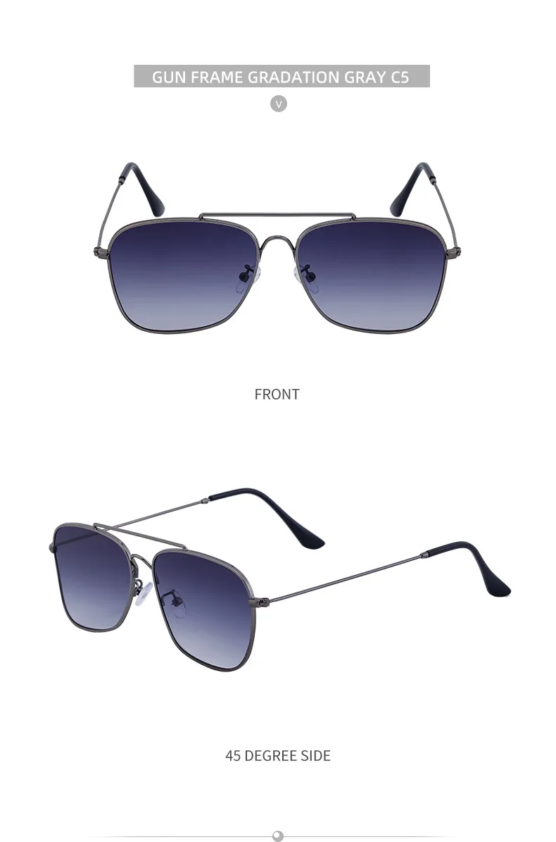 Square Elegant Business Basic Solid Color Pc Full Frame Men's Sunglasses display picture 20
