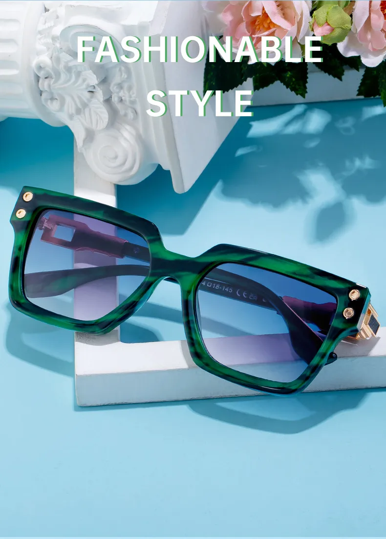 Cuadrado Elegante Estilo Simple Color Sólido Ordenador Personal Fotograma Completo Gafas De Sol Mujer display picture 5