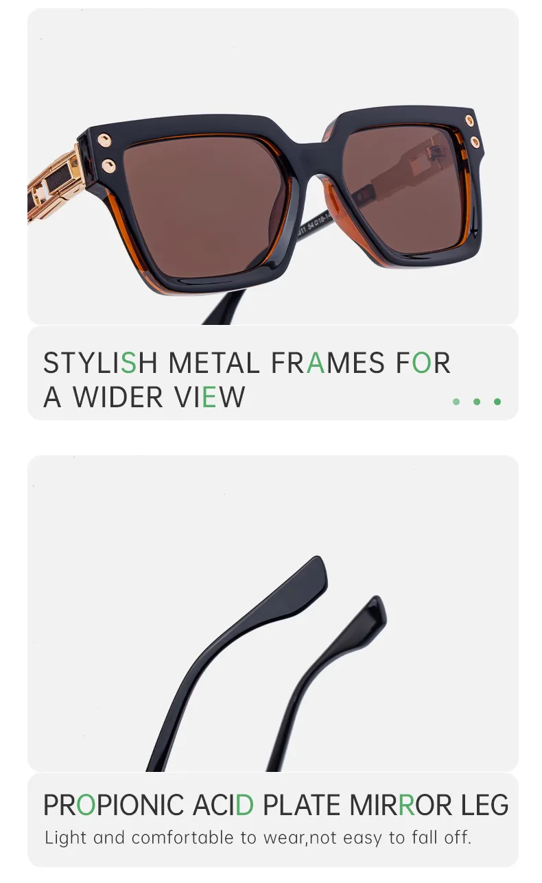 Square Elegant Simple Style Solid Color Pc Full Frame Women's Sunglasses display picture 10