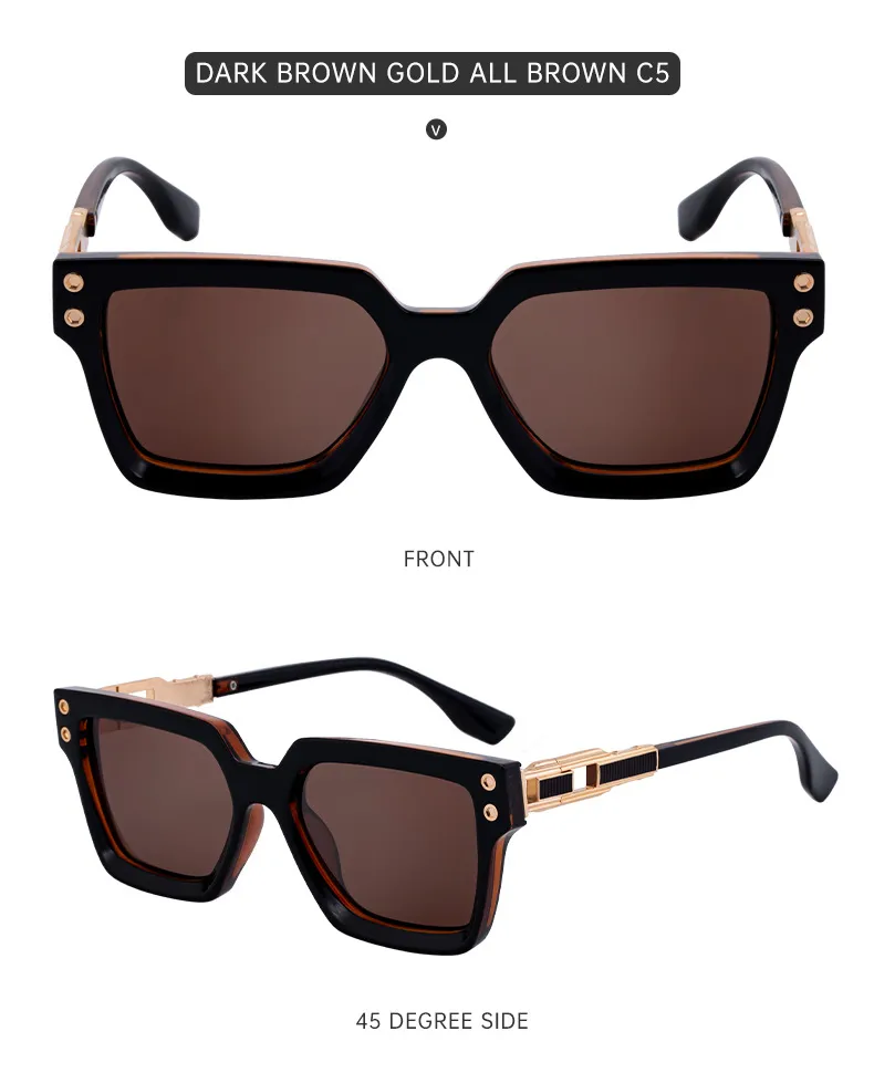 Cuadrado Elegante Estilo Simple Color Sólido Ordenador Personal Fotograma Completo Gafas De Sol Mujer display picture 18