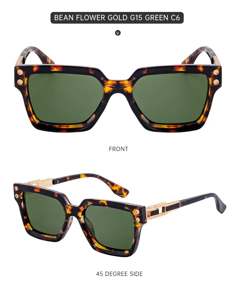 Cuadrado Elegante Estilo Simple Color Sólido Ordenador Personal Fotograma Completo Gafas De Sol Mujer display picture 19