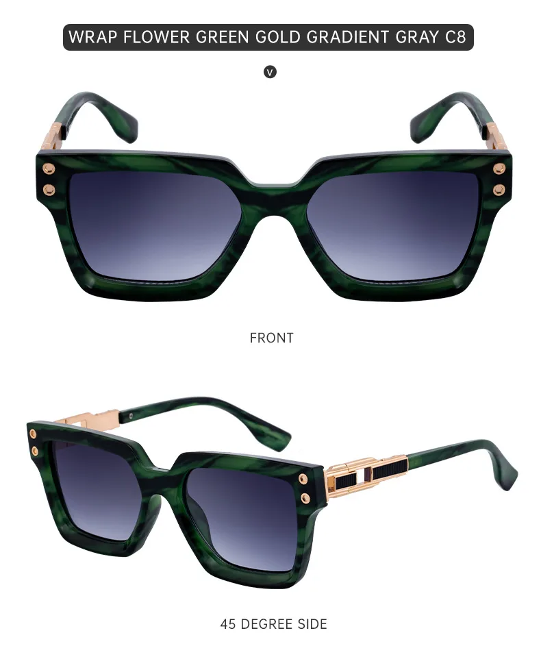 Square Elegant Simple Style Solid Color Pc Full Frame Women's Sunglasses display picture 21