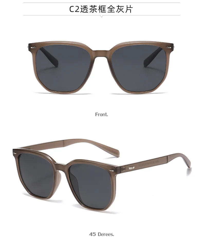 Square Simple Style Streetwear Solid Color Tac Full Frame Women's Sunglasses display picture 3