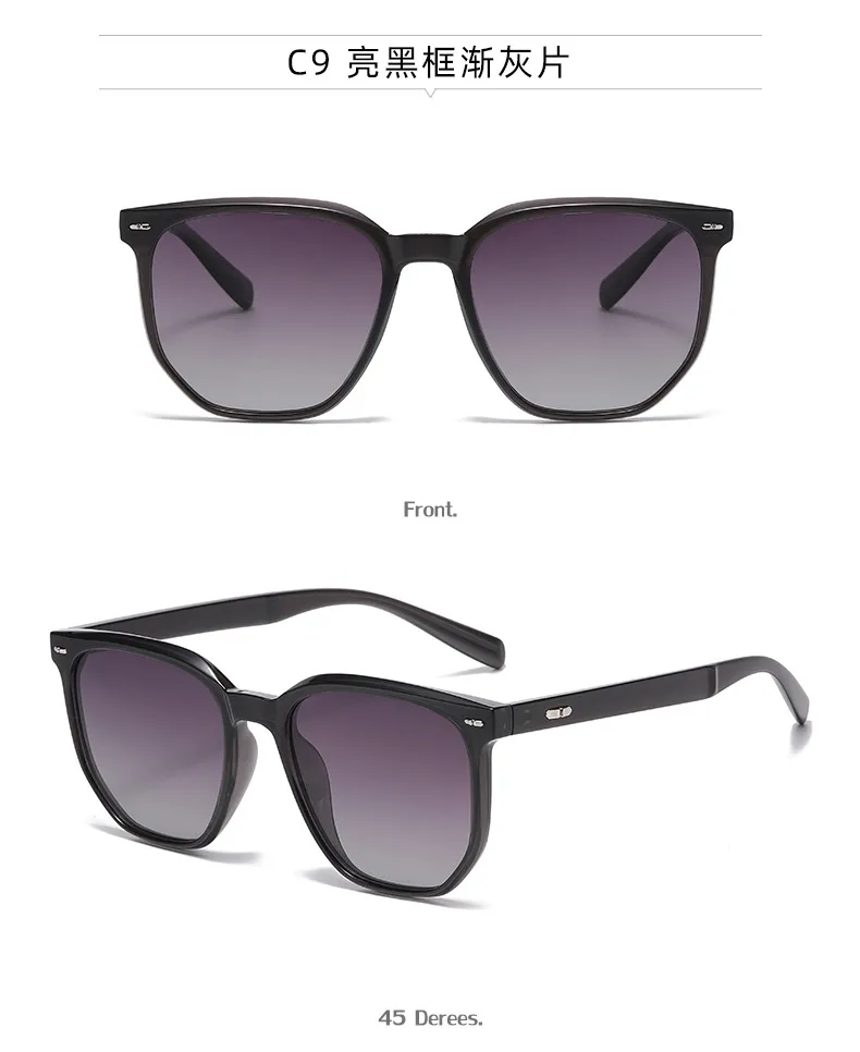 Square Simple Style Streetwear Solid Color Tac Full Frame Women's Sunglasses display picture 5