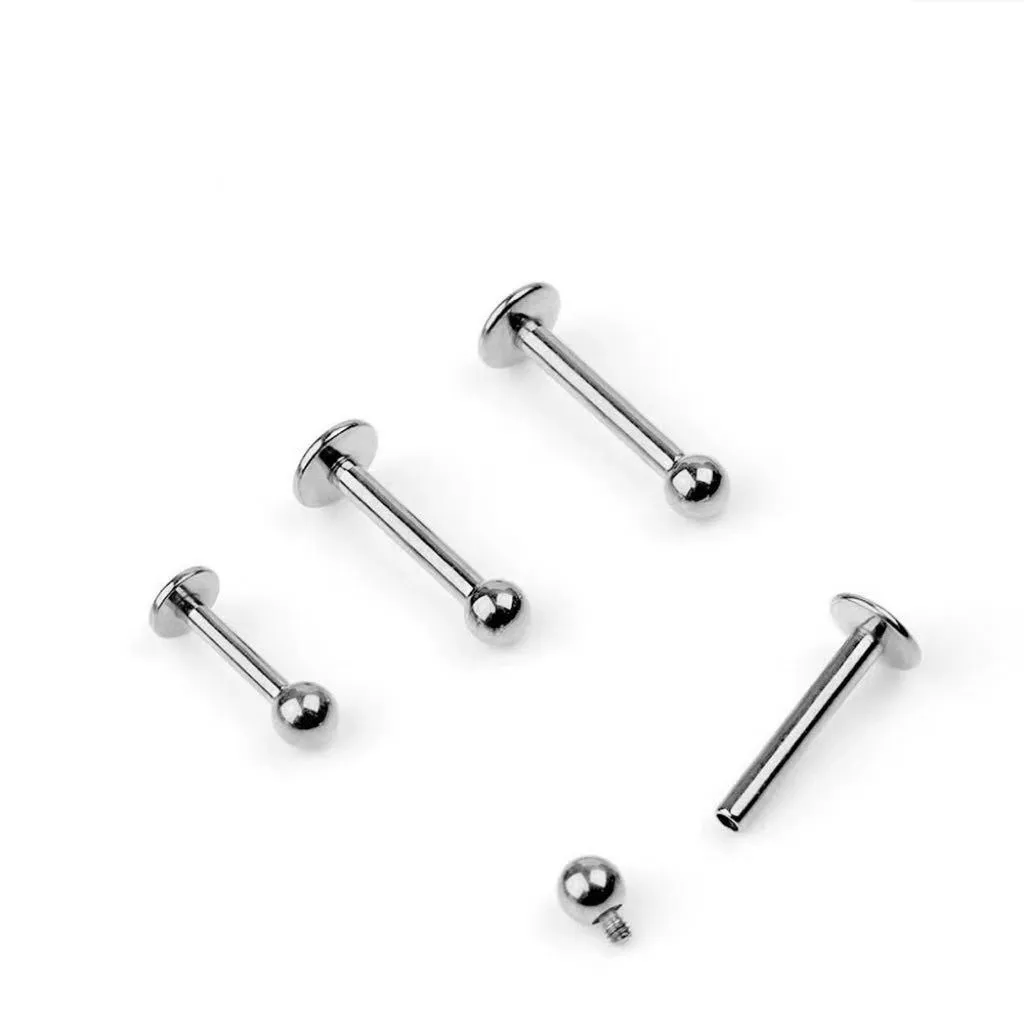 1 Piece 316L Stainless Steel  Casual Sexy Classic Style Round Round Dots 14K Gold Plated Polishing Plating Lip Rings Ear Cartilage Rings & Studs display picture 4