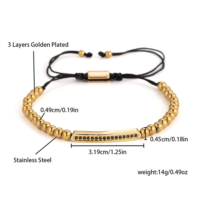 Retro Fruit Titanium Steel Plating Inlay Zircon Unisex Bracelets display picture 7