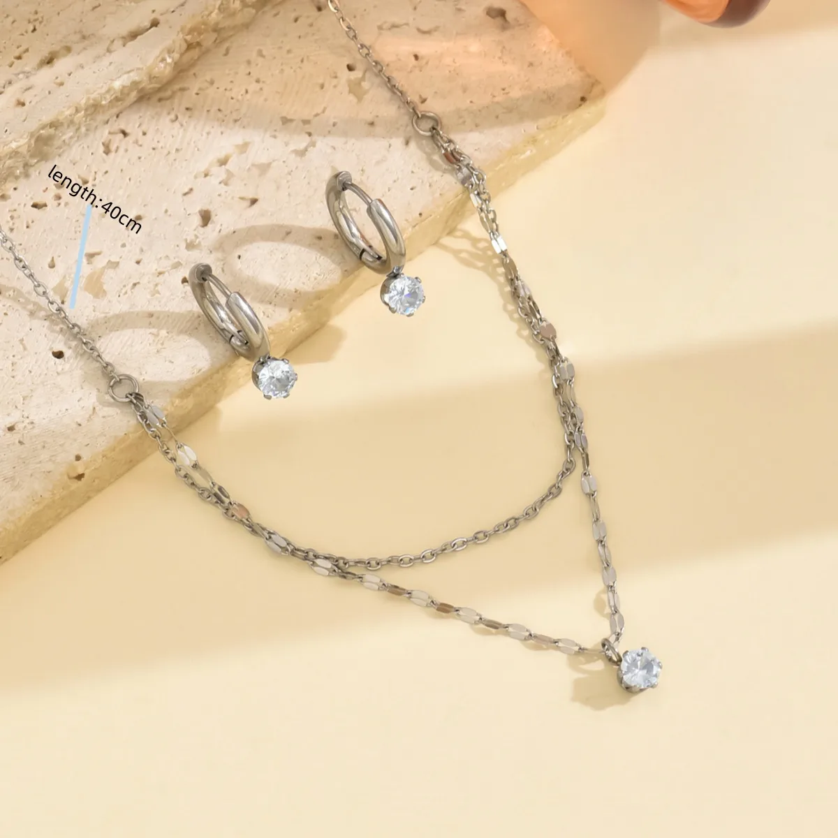 Elegant Vintage Style Lady 304 Stainless Steel Pentagram 18K Gold Plated Women's Jewelry Set display picture 4