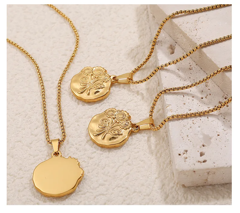 Sunflower Glam Hip-Hop Luxurious 304 Stainless Steel Pendant Necklace Lobster Trigger Clasp Closure display picture 6