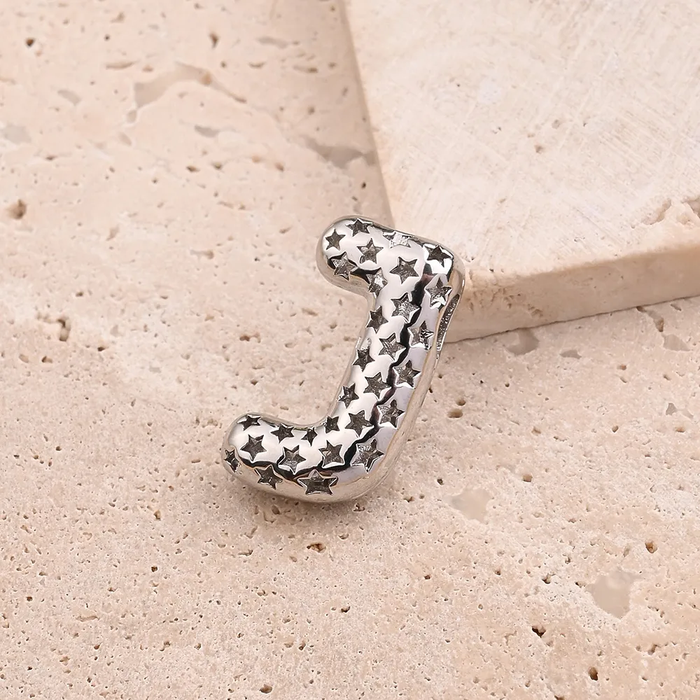 1 Pc/paquet Le Cuivre Or Blanc Plaqué Brillant Lettre Pendentif display picture 6