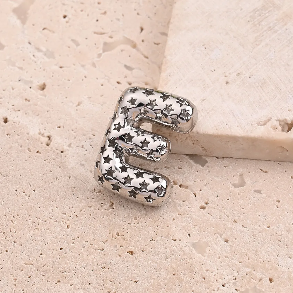 1 Pc/paquete Cobre Blanco Oro Plateado Pulido Letra Colgante display picture 21