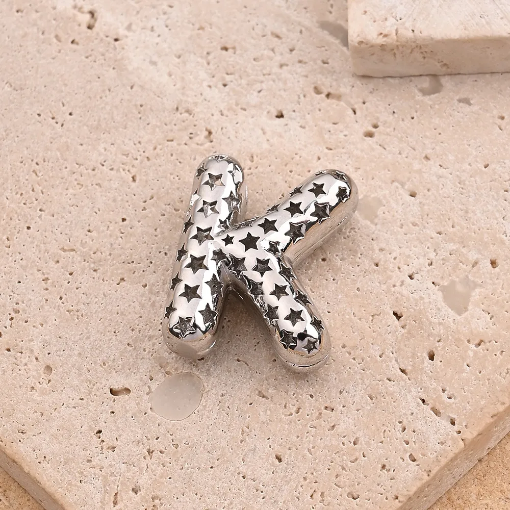 1 Pc/Package Copper White Gold Plated Polished Letter Pendant display picture 19