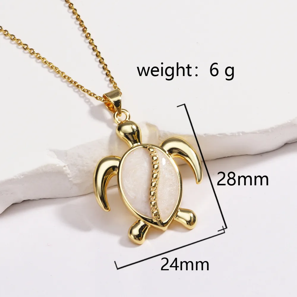Tortoise Lady Simple Style Classic Style Diamond Copper Pendant Necklace Inlay Lobster Trigger Clasp Closure display picture 4