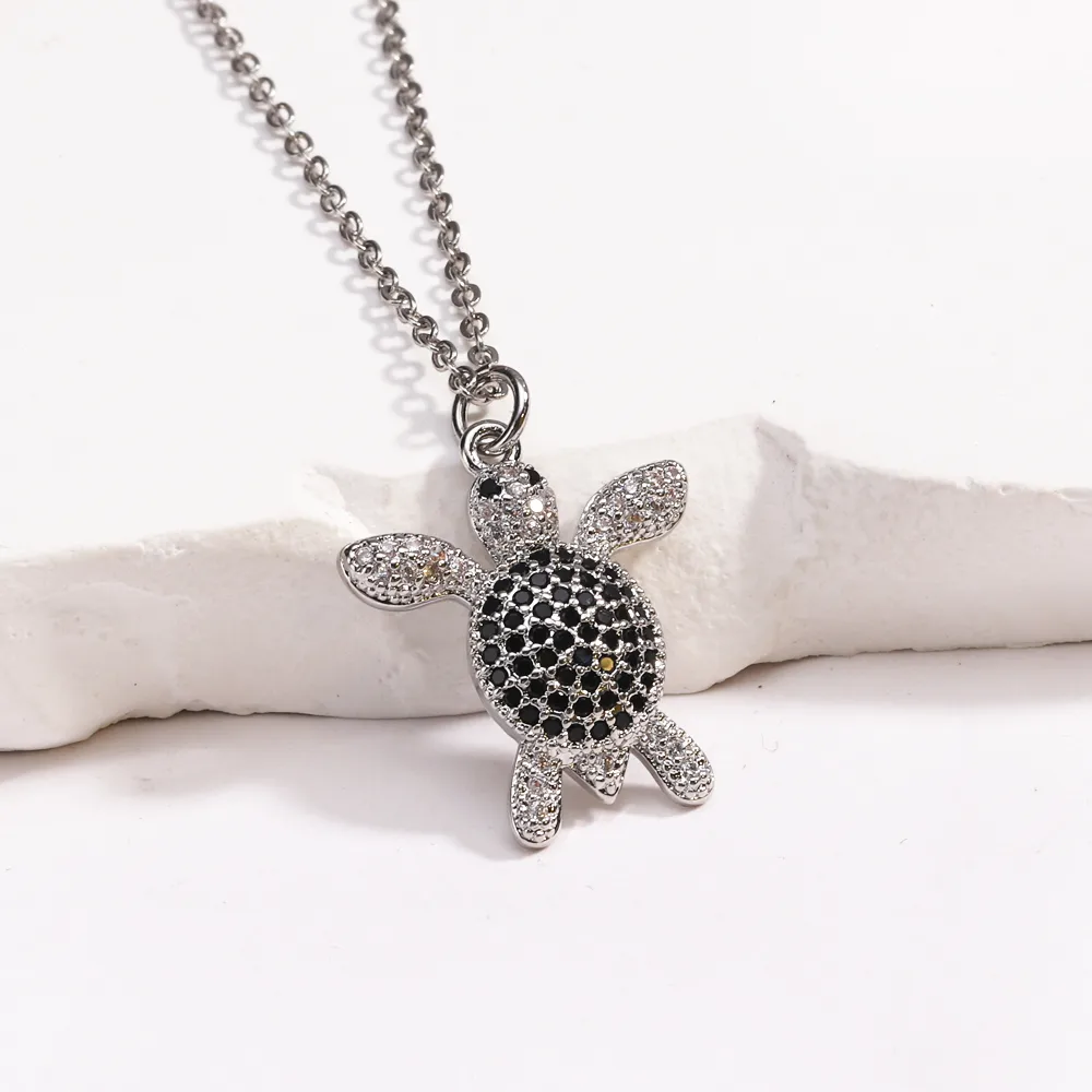 Tortoise Lady Simple Style Classic Style Diamond Copper Pendant Necklace Inlay Lobster Trigger Clasp Closure display picture 20