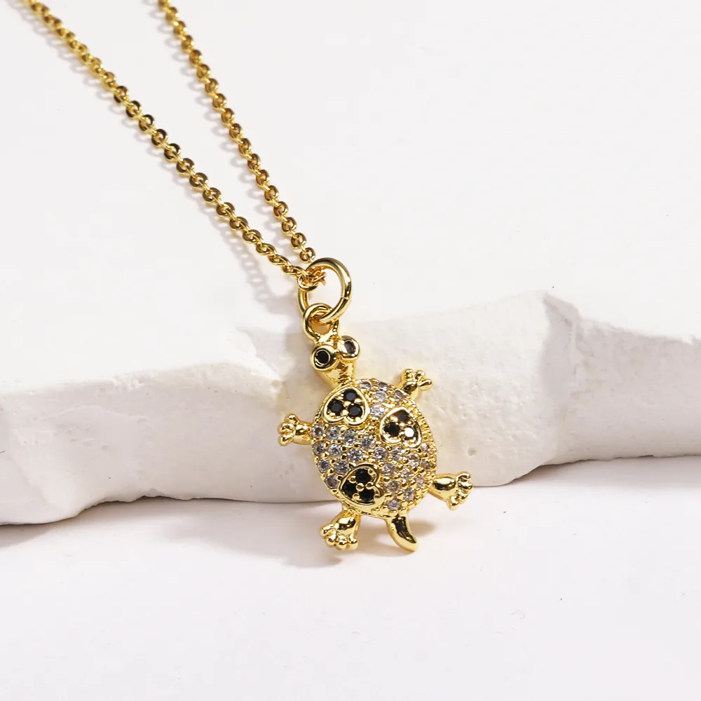 Tortoise Lady Simple Style Classic Style Diamond Copper Pendant Necklace Inlay Lobster Trigger Clasp Closure display picture 30
