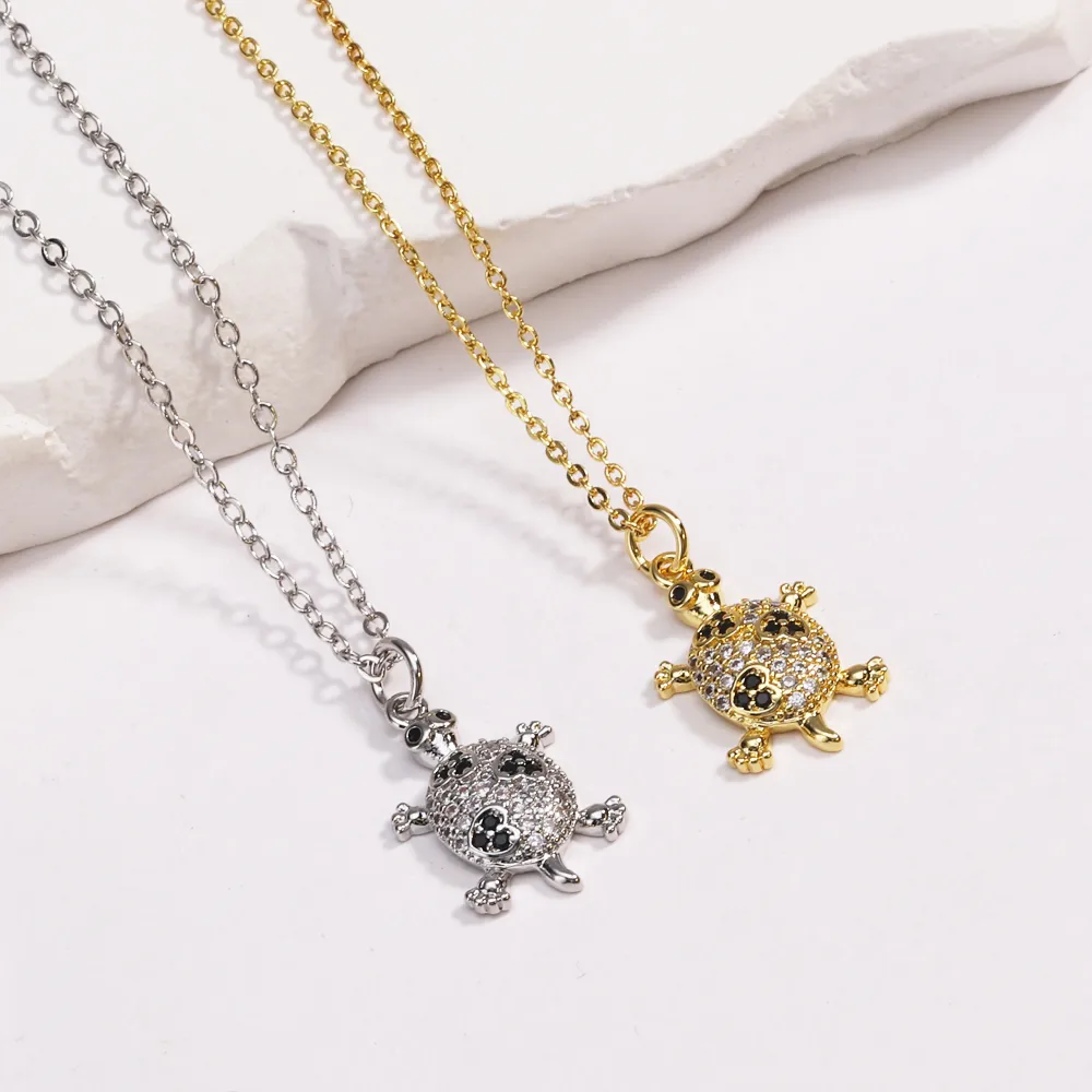 Tortoise Lady Simple Style Classic Style Diamond Copper Pendant Necklace Inlay Lobster Trigger Clasp Closure display picture 28