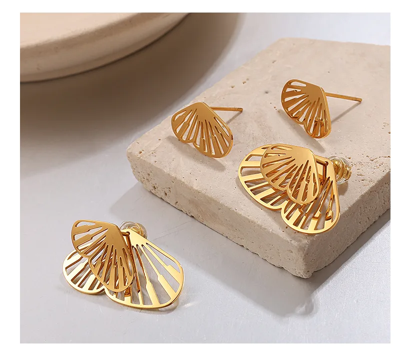 1 Par Mariposa Glamour Hip Hop Lujoso Acero Inoxidable 304 Pendientes display picture 1