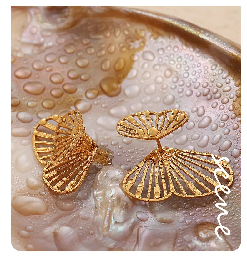 1 Pair Butterfly Glam Hip-Hop Luxurious 304 Stainless Steel Ear Studs display picture 7