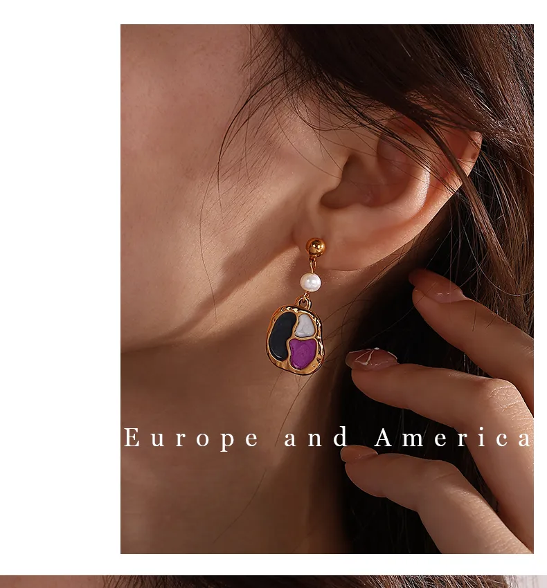 1 Paire Géométrique Élégant Glamour Luxueux Acier Inoxydable 304 Des Boucles D'Oreilles display picture 5