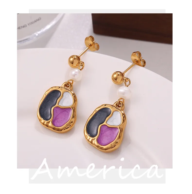 1 Paire Géométrique Élégant Glamour Luxueux Acier Inoxydable 304 Des Boucles D'Oreilles display picture 7