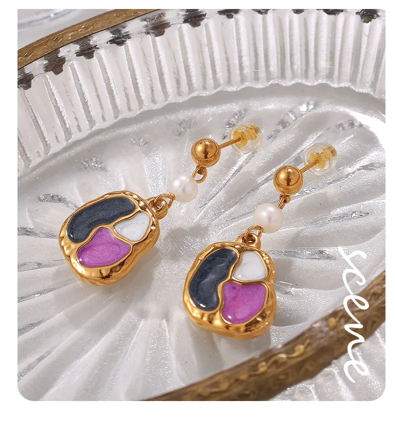 1 Pair Geometric Elegant Glam Luxurious 304 Stainless Steel Earrings display picture 9