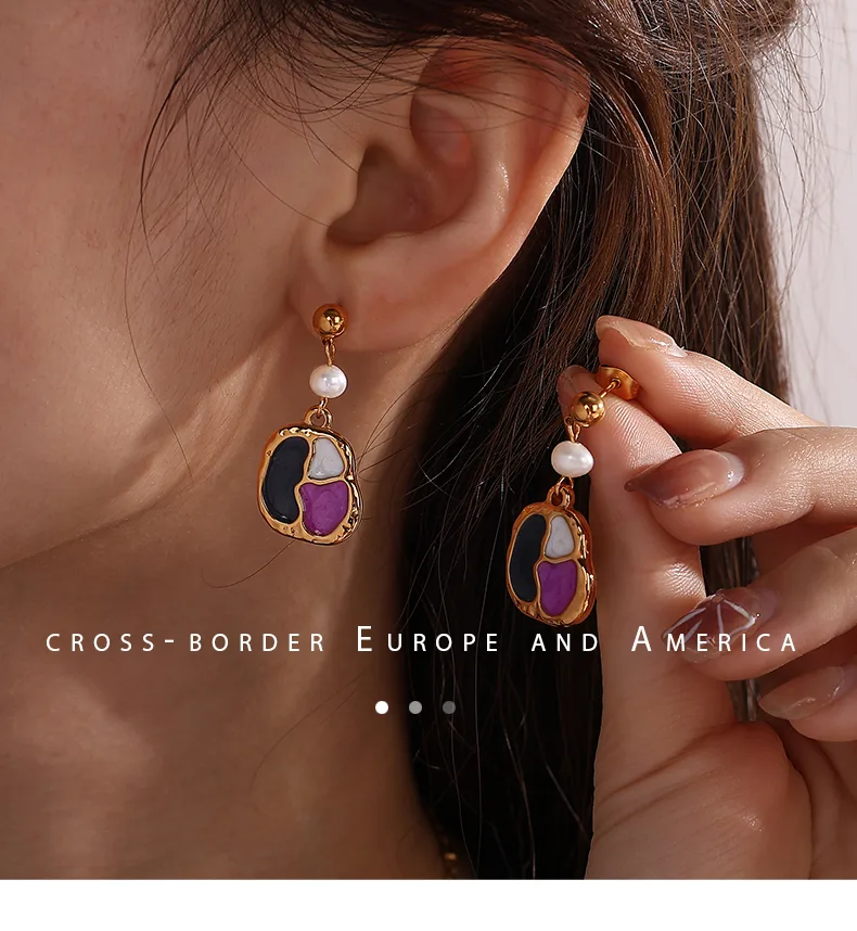 1 Paire Géométrique Élégant Glamour Luxueux Acier Inoxydable 304 Des Boucles D'Oreilles display picture 6