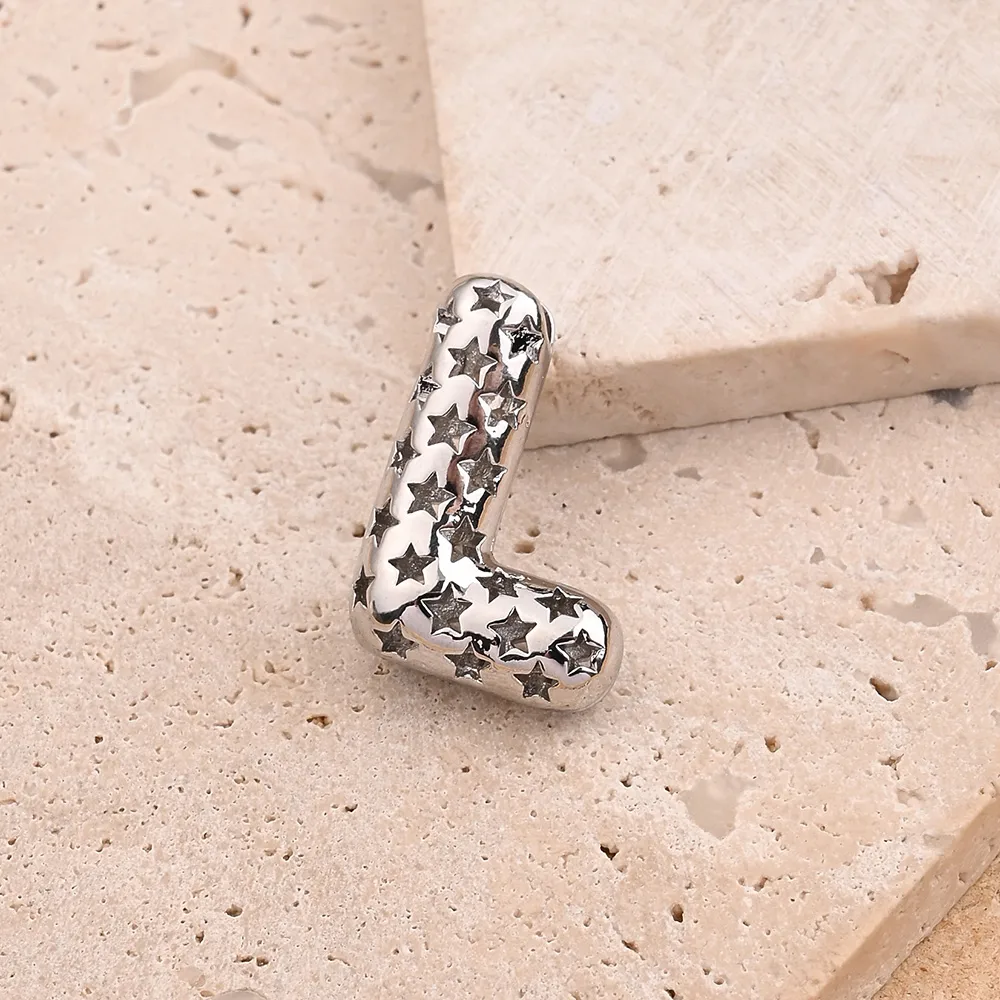 1 Pc/paquet Le Cuivre Or Blanc Plaqué Brillant Lettre Pendentif display picture 7