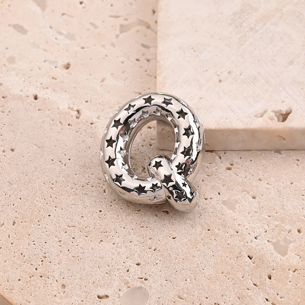 1 Pc/paquet Le Cuivre Or Blanc Plaqué Brillant Lettre Pendentif display picture 25