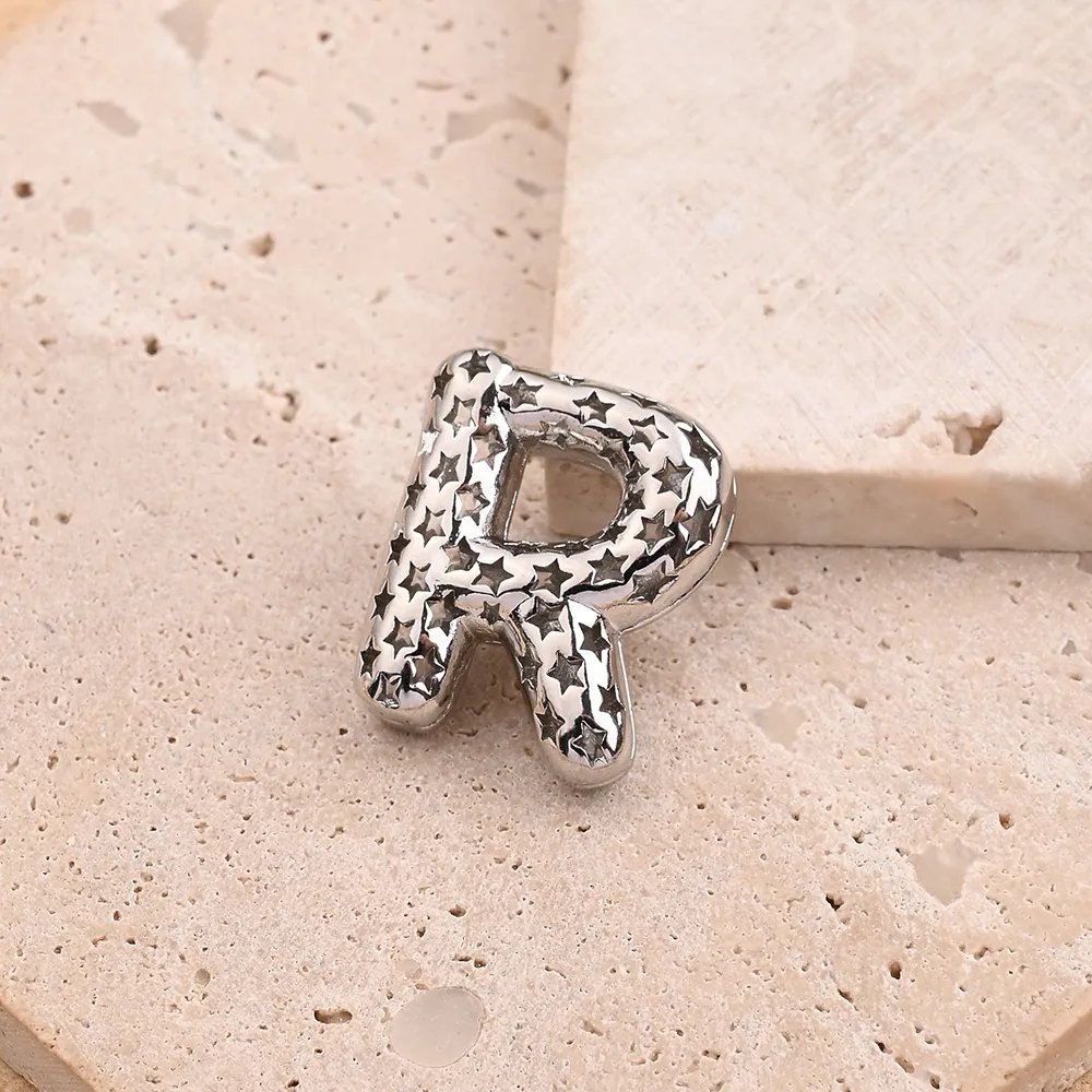 1 Pc/paquet Le Cuivre Or Blanc Plaqué Brillant Lettre Pendentif display picture 14