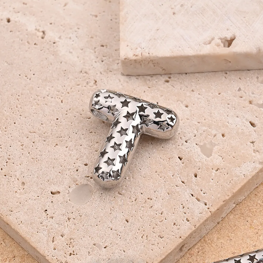 1 Pc/paquet Le Cuivre Or Blanc Plaqué Brillant Lettre Pendentif display picture 17