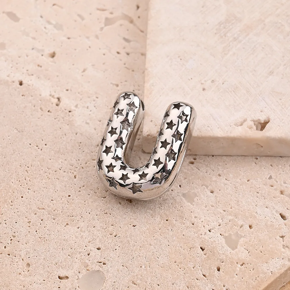 1 Pc/paquet Le Cuivre Or Blanc Plaqué Brillant Lettre Pendentif display picture 11